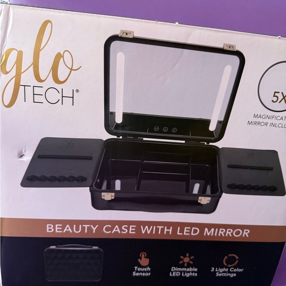 Glo Tech Beauty Case with LED Mirror